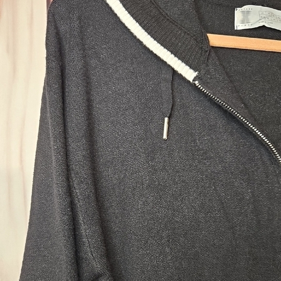 Savage X Fenty Classic Black And White Zip Up Hoodie Womens XL - Picture 7 of 12